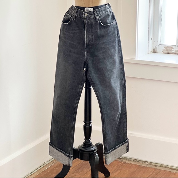 AGOLDE Fran Jeans in Ditch Size 26 Women's Black Jeans - Picture 9 of 12